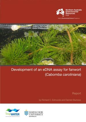 Development of an Edna Assay for Fanwort (Cabomba Caroliniana) (Report)