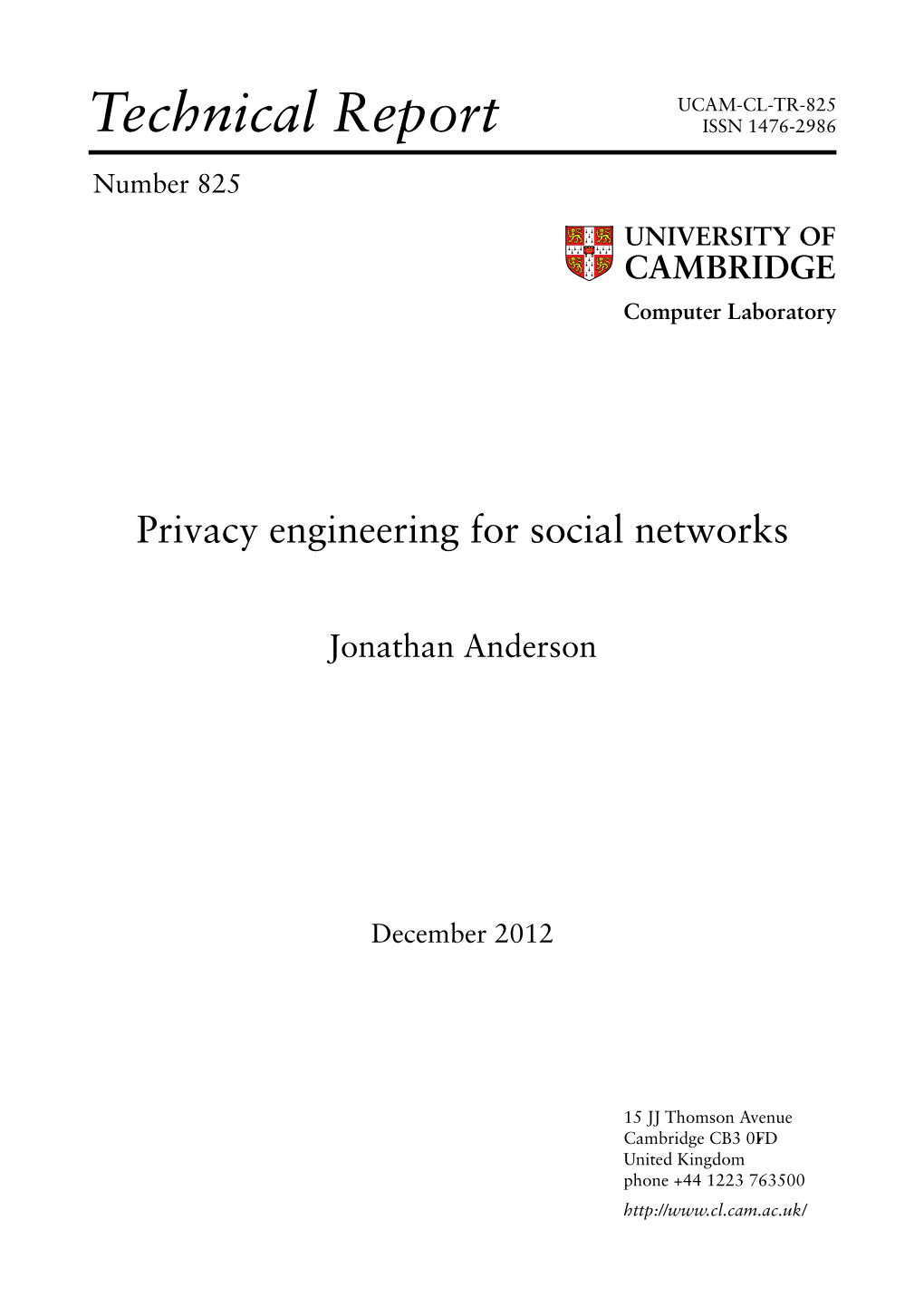 Privacy Engineering for Social Networks