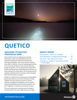 Quetico Provincial Park Information Guide 2021