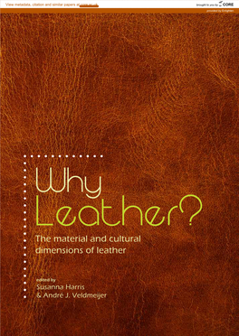 The Material and Cultural Dimensions of Leather