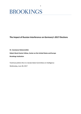 The Impact of Russian Interference on Germany's 2017 Elections