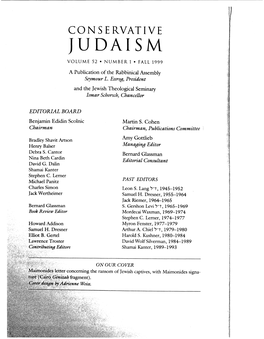 Judaism Volume 52 • Number 1 • Fall 1999