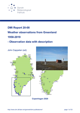DMI Report 20-08 Weather Observations from Greenland 1958-2019 - Observation Data with Description