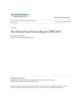 The Detroit Food System Report 2009-2010