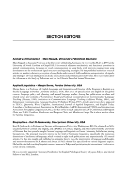 Section Editors