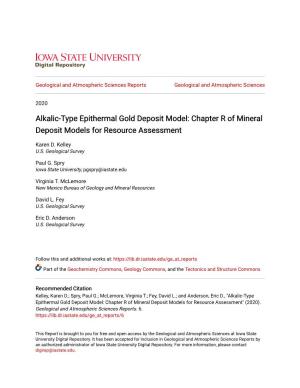 Alkalic-Type Epithermal Gold Deposit Model: Chapter R of Mineral Deposit Models for Resource Assessment