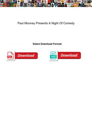 Paul Mooney Presents a Night of Comedy