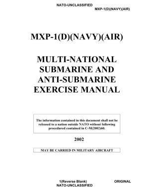 MXP-1(D)(NAVY)(AIR) Multi-National Submarine and Anti-Submarine Exercise Manual
