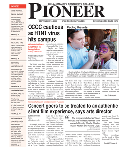 OCCC Cautious As H1N1 Virus Hits Campus