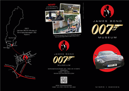 James Bond 007 Museum Nybro Sweden Leaflet