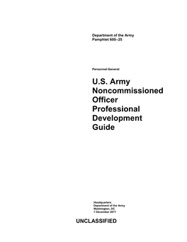 U.S. Army Noncommissioned Officer Professional Development Guide