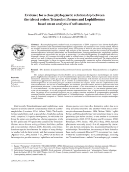 Evidence for a Close Phylogenetic Relationship Between the Teleost Orders Tetraodontiformes and Lophiiformes Based on an Analysis of Soft Anatomy