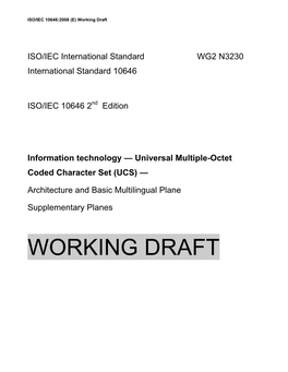 ISO/IEC International Standard 10646-1