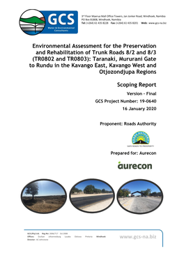 Environmental Assessment for the Preservation