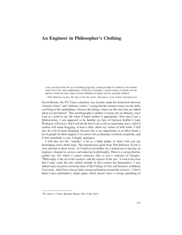 An Engineer in Philosopher's Clothing