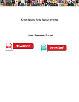 Kings Island Ride Requirements