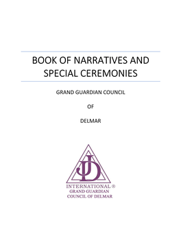Book of Narratives and Special Ceremonies