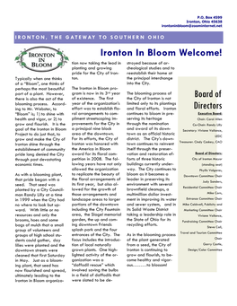Ironton in Bloom Brag Book 2010
