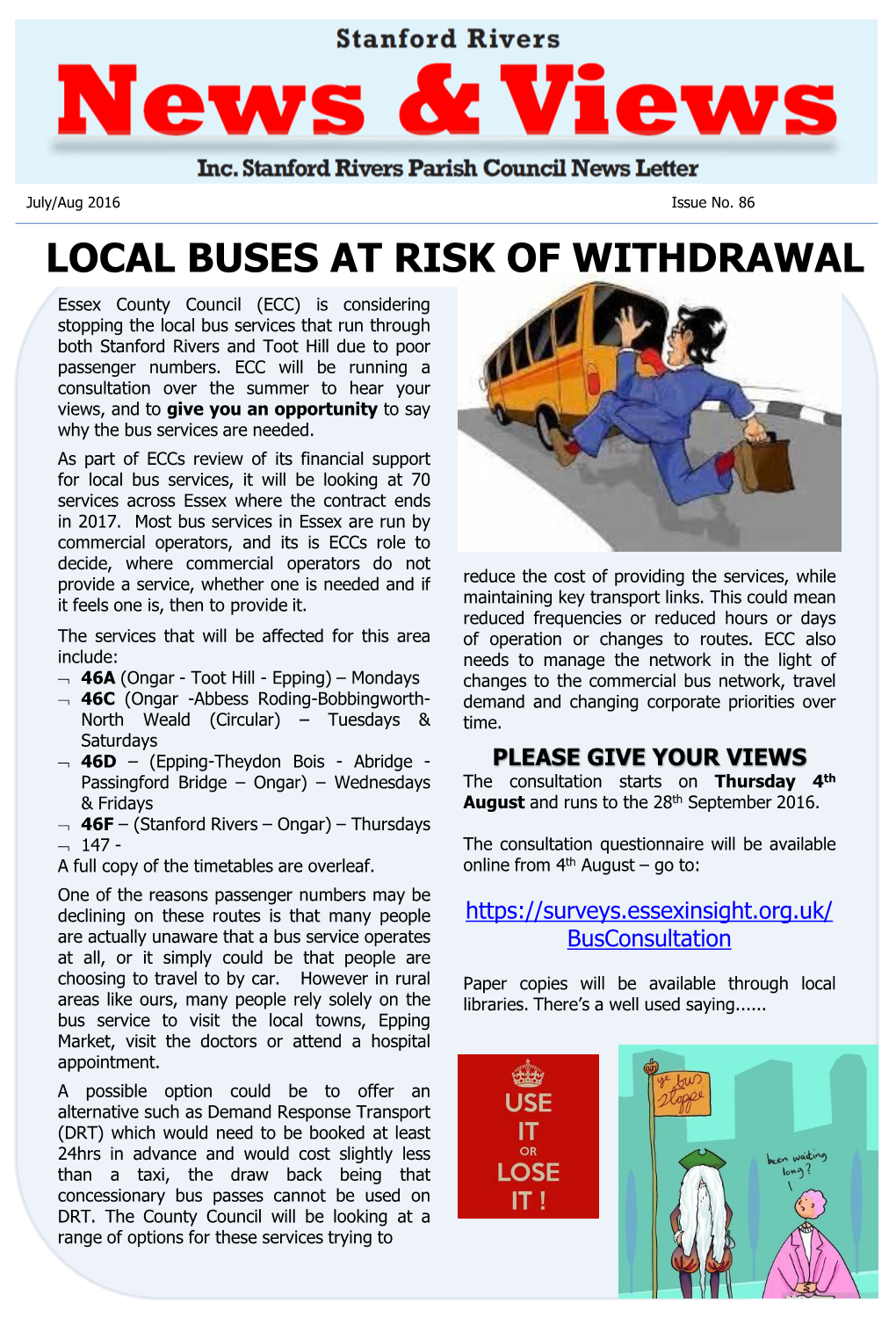 Local Buses at Risk of Withdrawal