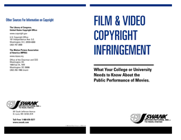 Film & Video Copyright Infringement
