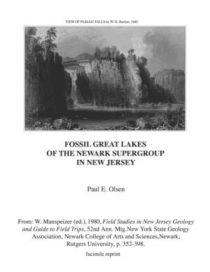 Fossil Great Lakes of the Newark Supergroup in New Jersey