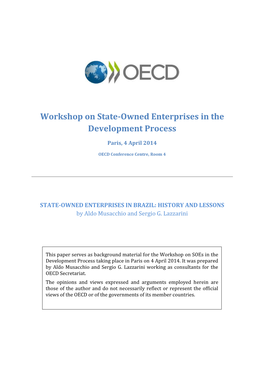 STATE-OWNED ENTERPRISES in BRAZIL: HISTORY and LESSONS by Aldo Musacchio and Sergio G