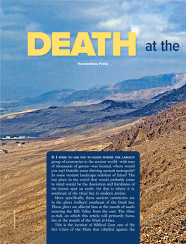 Death at the Dead Sea