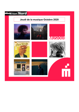 Jeudi De La Musique Octobre 2020