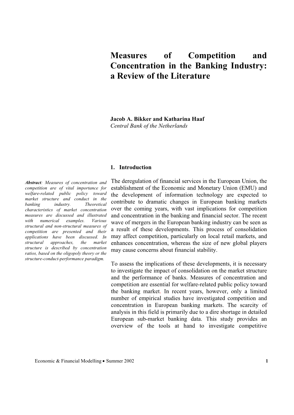 literature review on banking industry