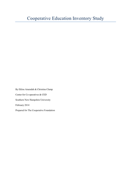 Cooperative Education Inventory Study