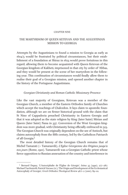 The Martyrdom of Queen Ketevan and the Augustinian Mission to Georgia