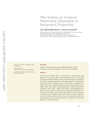 The Galaxy in Context: Structural, Kinematic & Integrated Properties