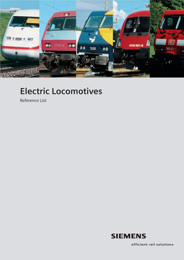 Electric Locomotives Reference List