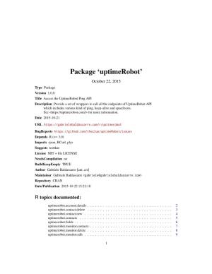 Package 'Uptimerobot'