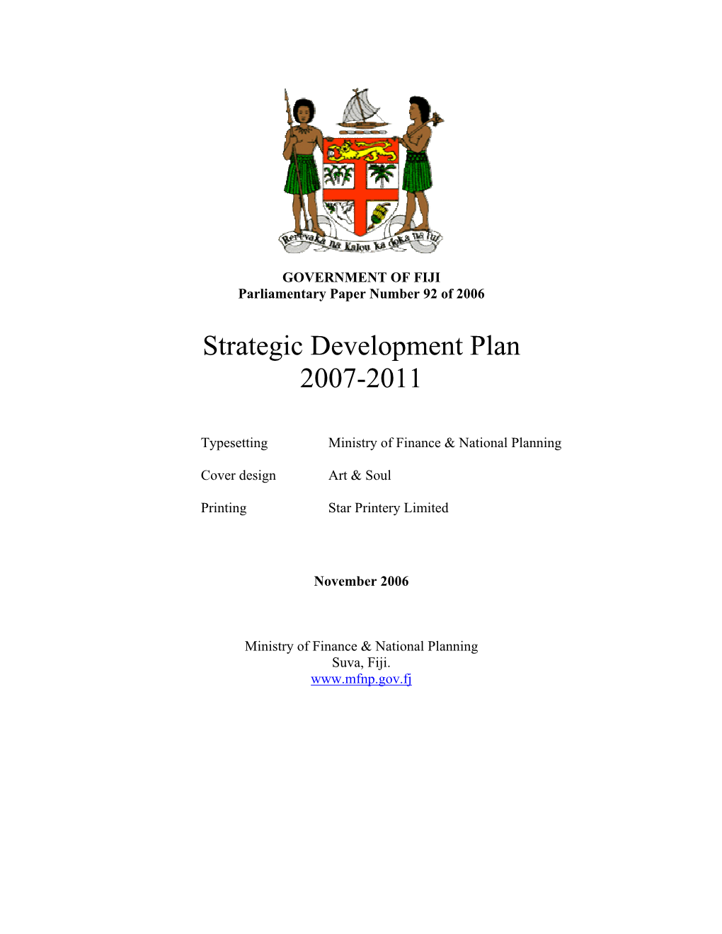 Strategic Development Plan 2007-2011
