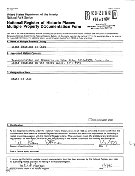 Ojisiio National Park Service FEB221990' National Register of Historic Places Multiple Property Documentation Form NATIONAL PARK SERVICS