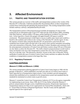 3. Affected Environment