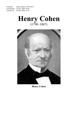 Henry Cohen (1790–1867)