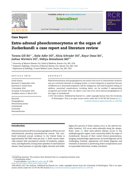 Extra-Adrenal Pheochromocytoma at the Organ of Zuckerkandl: a Case Report and Literature Review