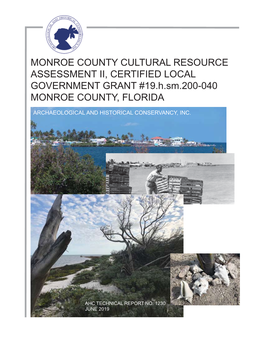 Keys Cultural Resource Assessment June 2019