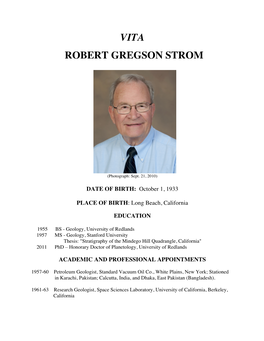 Vita Robert Gregson Strom