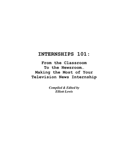 Intern Booklet