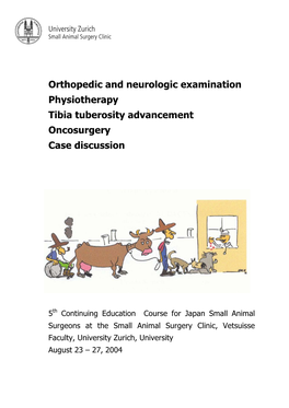Orthopedic and Neurologic Examination Physiotherapy Tibia Tuberosity Advancement Oncosurgery Case Discussion