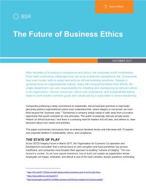 The Future of Business Ethics