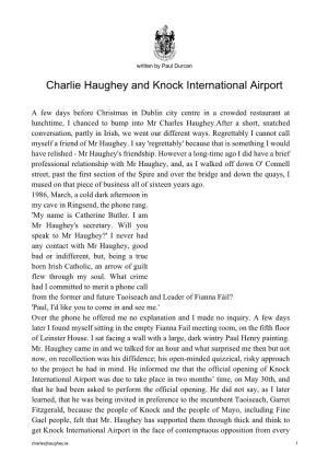 Charlie Haughey and Knock International Airport