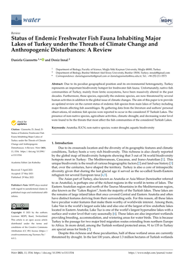 Status of Endemic Freshwater Fish Fauna Inhabiting Major Lakes of Turkey Under the Threats of Climate Change and Anthropogenic Disturbances: a Review