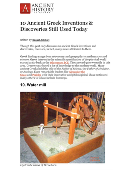 10 Ancient Greek Inventions & Discoveries Still Used Today