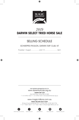 MAG2019 2019 Darwin Tried Horse Sale Catalogue FINAL HR