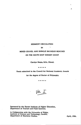 Department of Maritime Studies. April, 1986