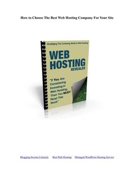 How to Choose the Best Web Hosting Company for Your Site